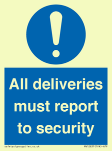 All deliveries must report to security